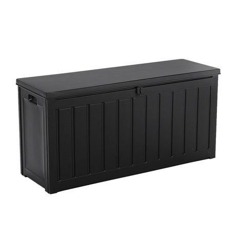 Ardrossan 240L Outdoor Storage Bench Box, Black