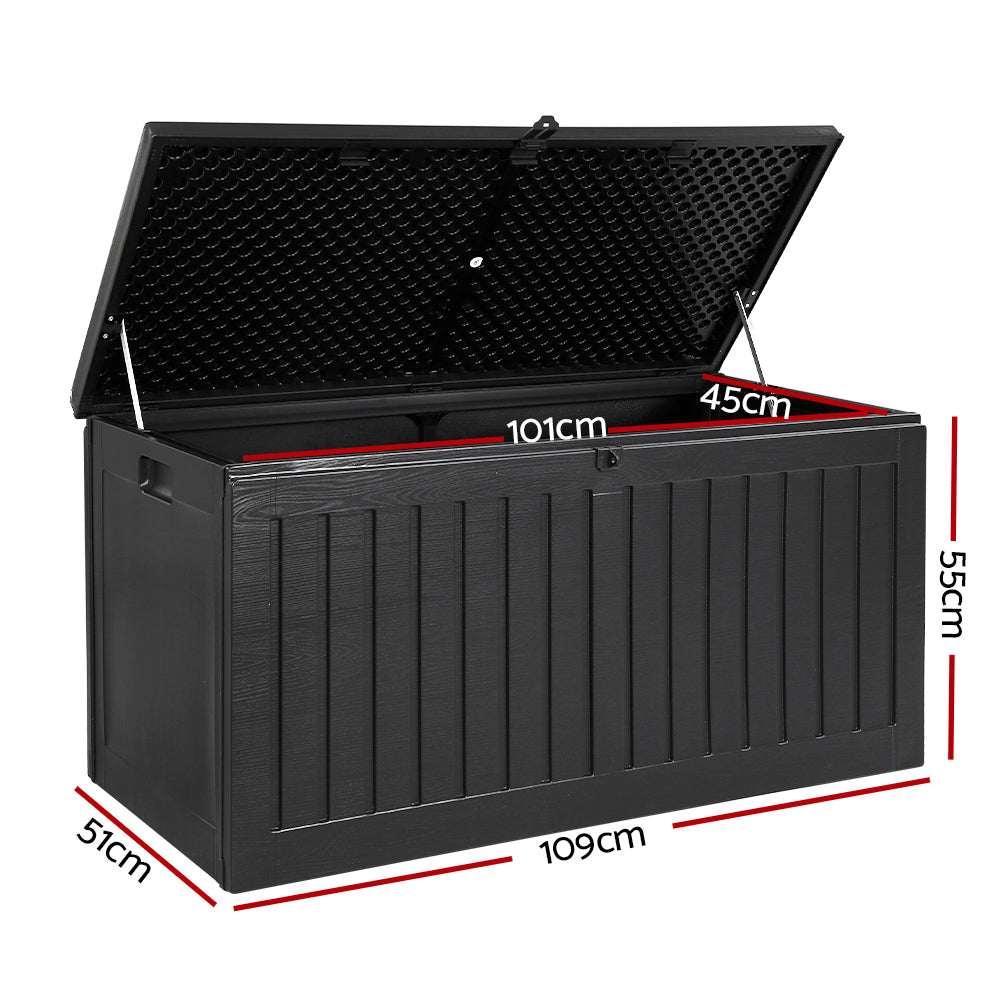 Warooka 270L Outdoor Storage Box, Black