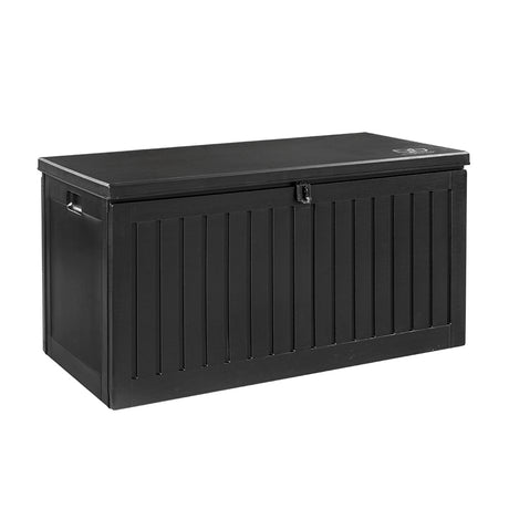Gardeon 270L Lockable Outdoor Storage Box — Weather-Resistant PP, Black — Allure Home Collections