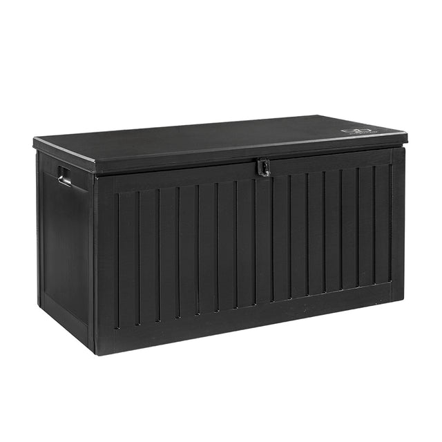 Gardeon 270L Lockable Outdoor Storage Box — Weather-Resistant PP, Black — Allure Home Collections
