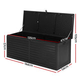Gardeon 390L Lockable Outdoor Storage Box — All-Black, Weather-Resistant — Allure Home Collections