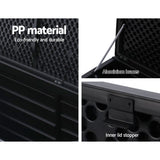 Gardeon 390L Lockable Outdoor Storage Box — All-Black, Weather-Resistant — Allure Home Collections