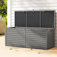 Gardeon 390L Lockable Outdoor Storage Bench Box — Black, Weather-Resistant — Allure Home Collections