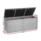 Gardeon 390L Lockable Outdoor Storage Bench Box — Black, Weather-Resistant — Allure Home Collections