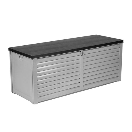 Gardeon 390L Lockable Outdoor Storage Bench Box — Black, Weather-Resistant — Allure Home Collections