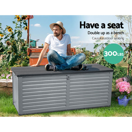 Curramulka 390L Outdoor Storage Box, Grey