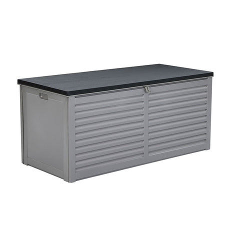 Gardeon 490L Lockable Outdoor Storage Bench Box — Black, Weather-Resistant — Allure Home Collections