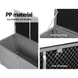 Gardeon 490L Lockable Outdoor Storage Bench Box — Black, Weather-Resistant — Allure Home Collections