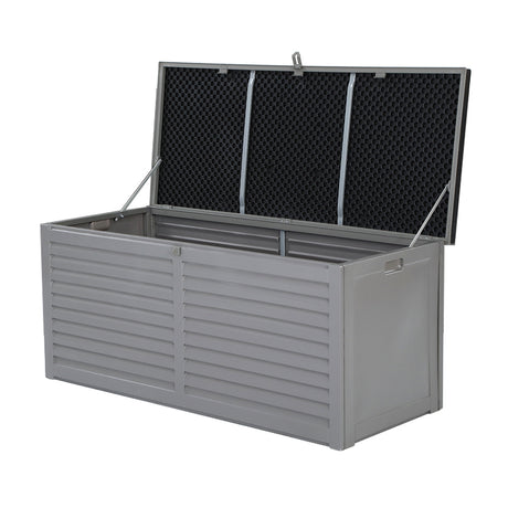 Gardeon 490L Lockable Outdoor Storage Bench Box — Black, Weather-Resistant — Allure Home Collections