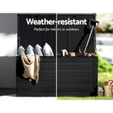 Gardeon 680L Lockable Outdoor Storage Box — All-Black, Weather-Resistant — Allure Home Collections