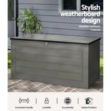 Gardeon 680L Weather-Resistant Lockable Outdoor Storage Box — Black — Allure Home Collections