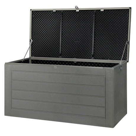 Gardeon 680L Weather-Resistant Lockable Outdoor Storage Box — Black — Allure Home Collections