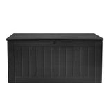 Naretha Lockable Outdoor Storage Box Bench, 830L, Black
