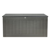Gardeon 830L Lockable Outdoor Storage Bench Box — 2-in-1, Weather-Resistant, Black — Allure Home Collections