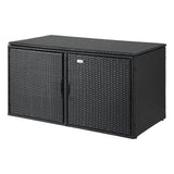Gardeon Outdoor Wicker Storage Cabinet — Handwoven, Weather-Resistant, Black — Allure Home Collections