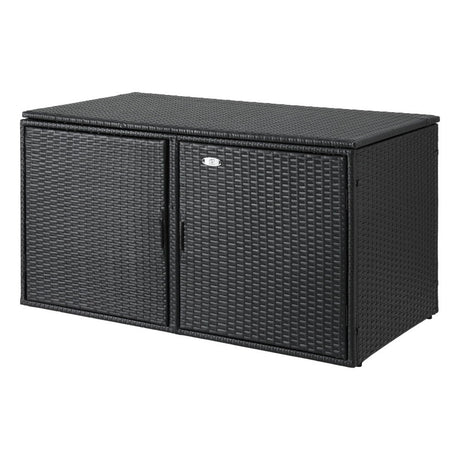 Gardeon Outdoor Wicker Storage Cabinet — Handwoven, Weather-Resistant, Black — Allure Home Collections