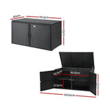 Gardeon Outdoor Wicker Storage Cabinet — Handwoven, Weather-Resistant, Black — Allure Home Collections