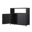 Gardeon Outdoor Wicker Storage Cabinet and Bar Table — 2-in-1 Design — Allure Home Collections