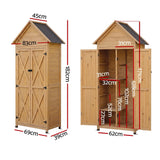 Pine Point 182cm Outdoor Storage Cabinet, Natural