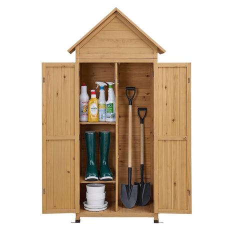 Pine Point 182cm Outdoor Storage Cabinet, Natural