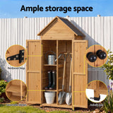 Pine Point 182cm Outdoor Storage Cabinet, Natural