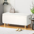 Artiss 99cm Boucle Teddy Fabric Storage Ottoman White — Allure Home Collections