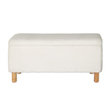 Artiss 99cm Boucle Teddy Fabric Storage Ottoman White — Allure Home Collections