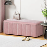 Artiss 103cm Velvet Storage Ottoman Blanket Box Pink — Allure Home Collections