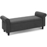 Artiss Faux Linen Storage Ottoman Upholstered Bench with Lift Up Lid Taupe or Grey — Allure Home Collections