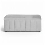 Artiss 103cm Velvet Storage Ottoman Blanket Box Grey — Allure Home Collections