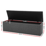 Artiss Tufted Upholstered Storage Ottoman Bench Lift Up Lid Grey Dark Grey or Black — Allure Home Collections