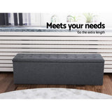 Artiss Tufted Upholstered Storage Ottoman Bench Lift Up Lid Grey Dark Grey or Black — Allure Home Collections