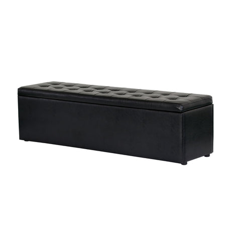 Artiss Tufted Upholstered Storage Ottoman Bench Lift Up Lid Grey Dark Grey or Black — Allure Home Collections