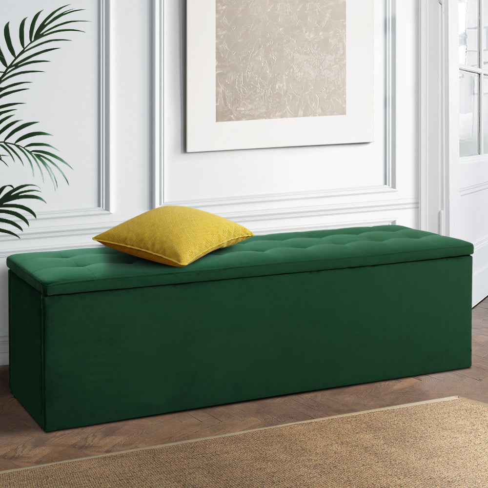 Artiss Tufted Upholstered Storage Ottoman Bench Lift Up Lid Grey Dark Grey or Black — Allure Home Collections