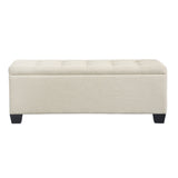 Artiss 97cm Linen Storage Ottoman Blanket Box Beige — Allure Home Collections