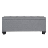 Artiss 97cm Linen Storage Ottoman Blanket Box Grey — Allure Home Collections