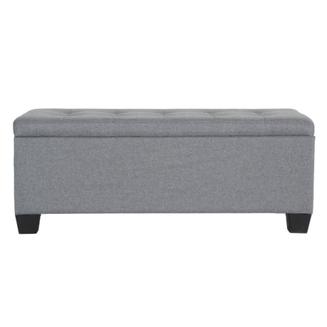Artiss 97cm Linen Storage Ottoman Blanket Box Grey — Allure Home Collections