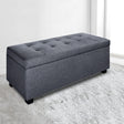 Artiss 97cm Linen Storage Ottoman Blanket Box Grey — Allure Home Collections