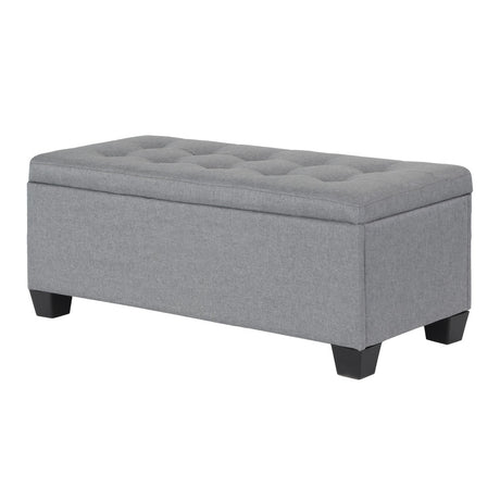 Artiss 97cm Linen Storage Ottoman Blanket Box Grey — Allure Home Collections