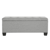 Artiss 97cm Linen Storage Ottoman Blanket Box Light Grey — Allure Home Collections
