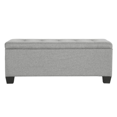 Artiss 97cm Linen Storage Ottoman Blanket Box Light Grey — Allure Home Collections