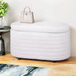 Artiss 87cm Boucle Fabric Storage Ottoman Oval — Allure Home Collections