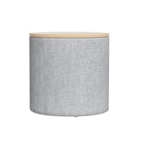 Artiss Round Storage Ottoman with Removable Lid Faux Linen — Allure Home Collections