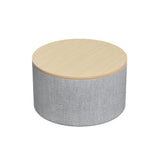 Artiss Round Storage Ottoman with Removable Lid Faux Linen — Allure Home Collections