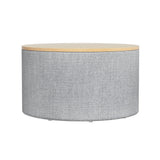 Artiss Round Storage Ottoman with Removable Lid Faux Linen — Allure Home Collections