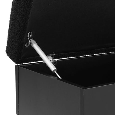 Artiss 110cm Boucle Storage Ottoman Blanket Box with Shelf — Allure Home Collections