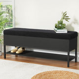 Artiss 110cm Boucle Storage Ottoman Blanket Box with Shelf — Allure Home Collections