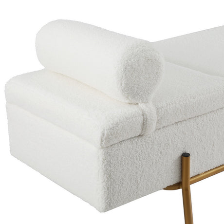 Artiss Boucle Fabric Storage Ottoman Bed with Lift Up Storage and Detachable Pillow — Allure Home Collections