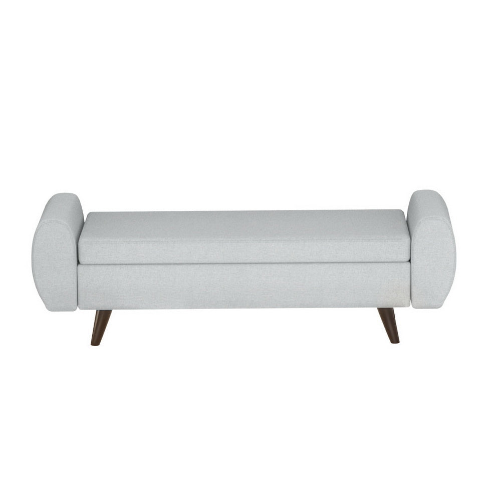 Artiss 140cm Storage Ottoman Blanket Box — Grey, Armrest and Storage — Allure Home Collections