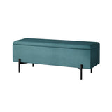 Artiss 140cm Velvet Storage Ottoman Blanket Box Green — Allure Home Collections